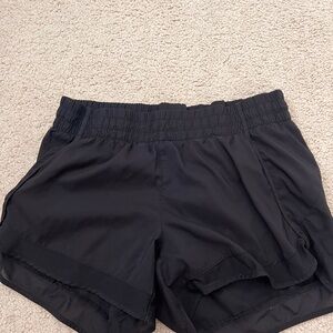Athleta Black Athletic Shorts Lightweight Elastic Waist
